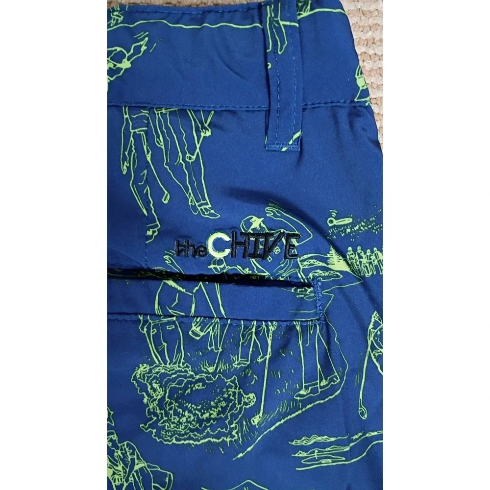 Travis Mathews Blue The Chive Men's Golf Pants Size 34 What's Your Play?
